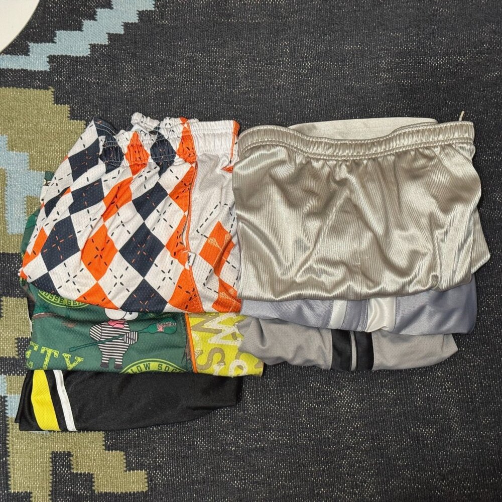Bundle of 6 Lacrosse Shorts, Multi Brand, Color, Youth Sizes, For Parts & Repair